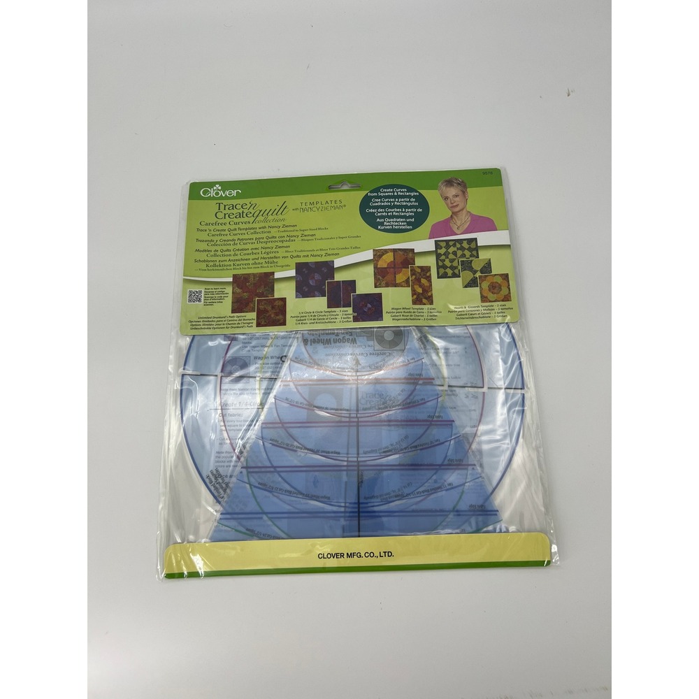 Clover Trace n Create Quilt Carefree Curves Templates Nancy Zieman 9578 NEW